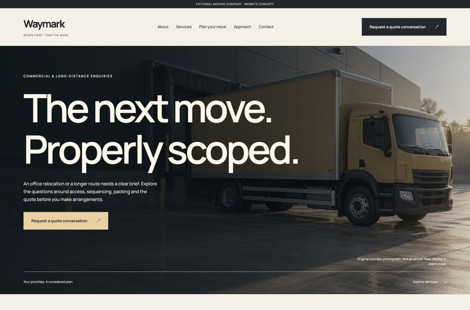 Waymark template homepage screenshot