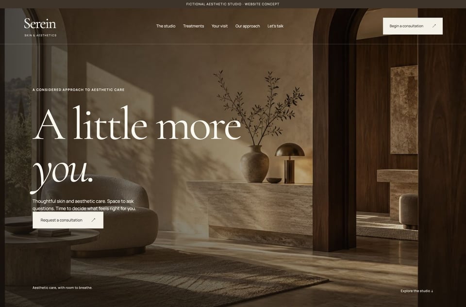 Serein template homepage screenshot