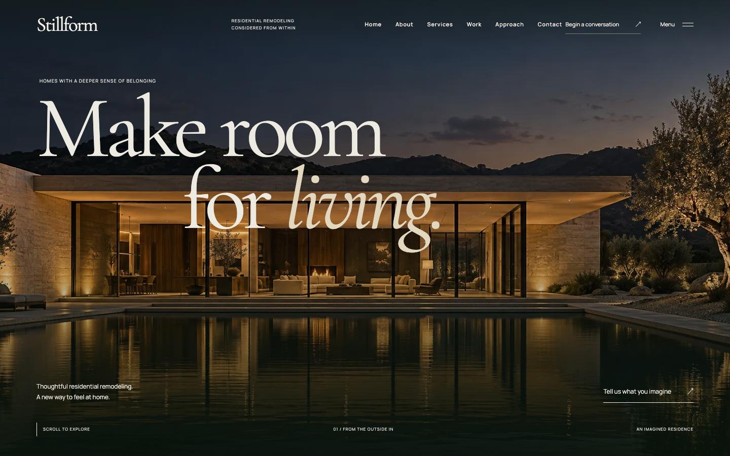 Stillform template homepage screenshot