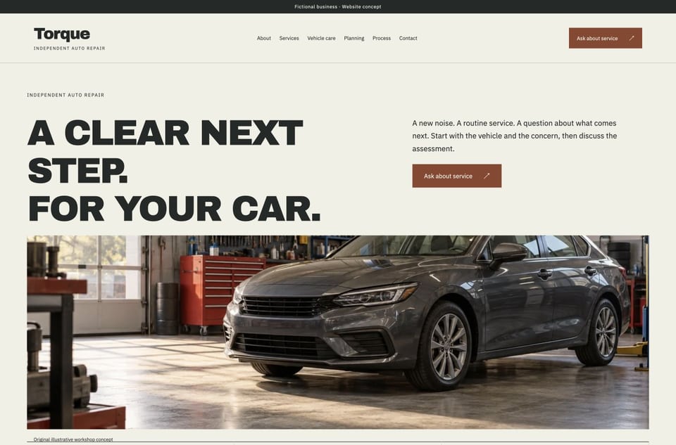 Torque template homepage screenshot