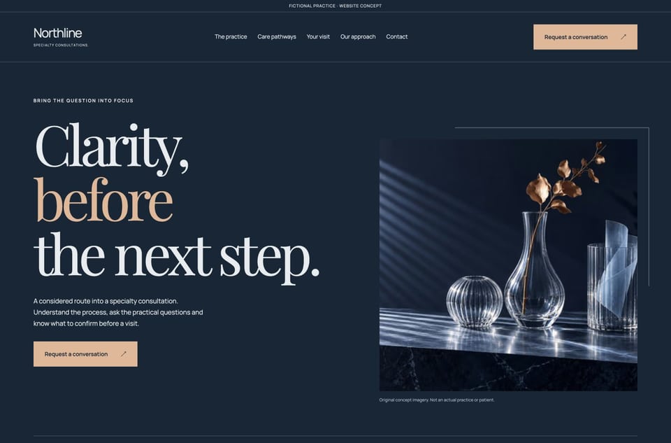 Northline template homepage screenshot