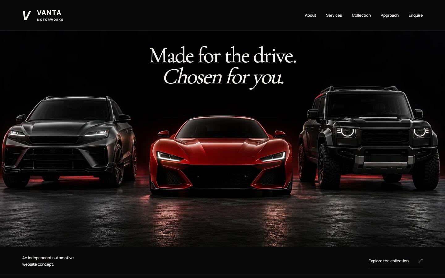 Vanta Concept template homepage screenshot